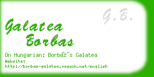 galatea borbas business card
